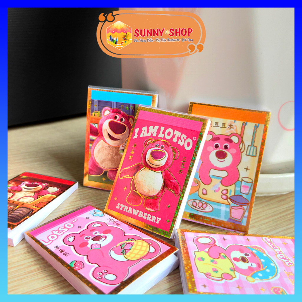 Sổ Sticker Gấu Dâu Mini