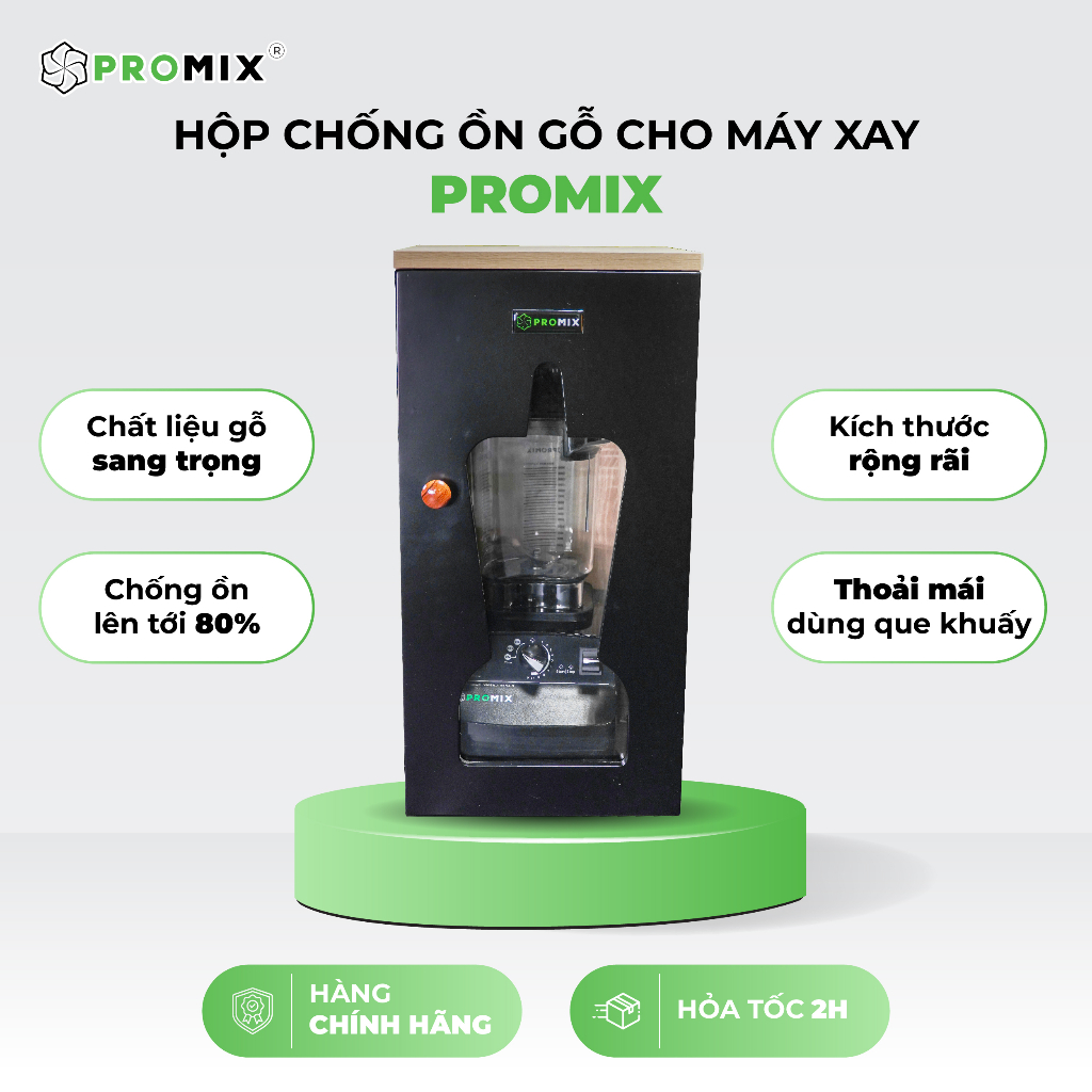 Hộp chống ồn bằng gỗ cho máy xay Promix - Giảm độ ồn lên đến 80% - Hàng chính hãng