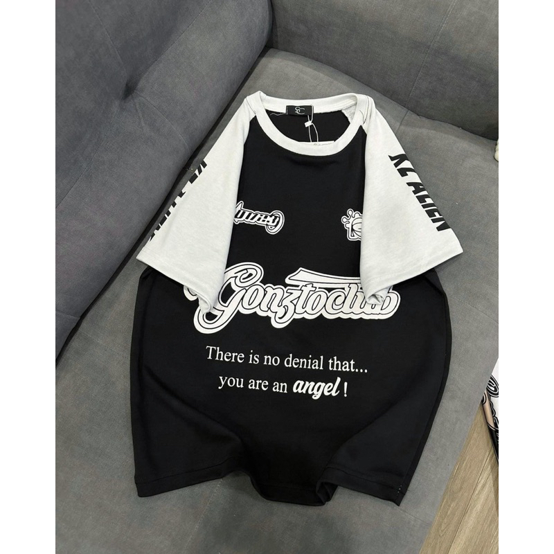 Áo Baby Tee Phối Viền Tay Anger Ôm Bdoy Cá Tính Phong Cách Retro