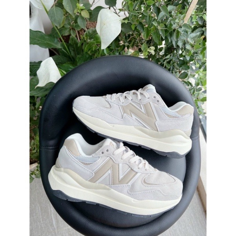 GIÀY NB 57/40 XÁM NÂU, NB 5740 Nâu kem, NB5740 mẫu mới nam nữ ảnh thật tự chụp+Feeeship