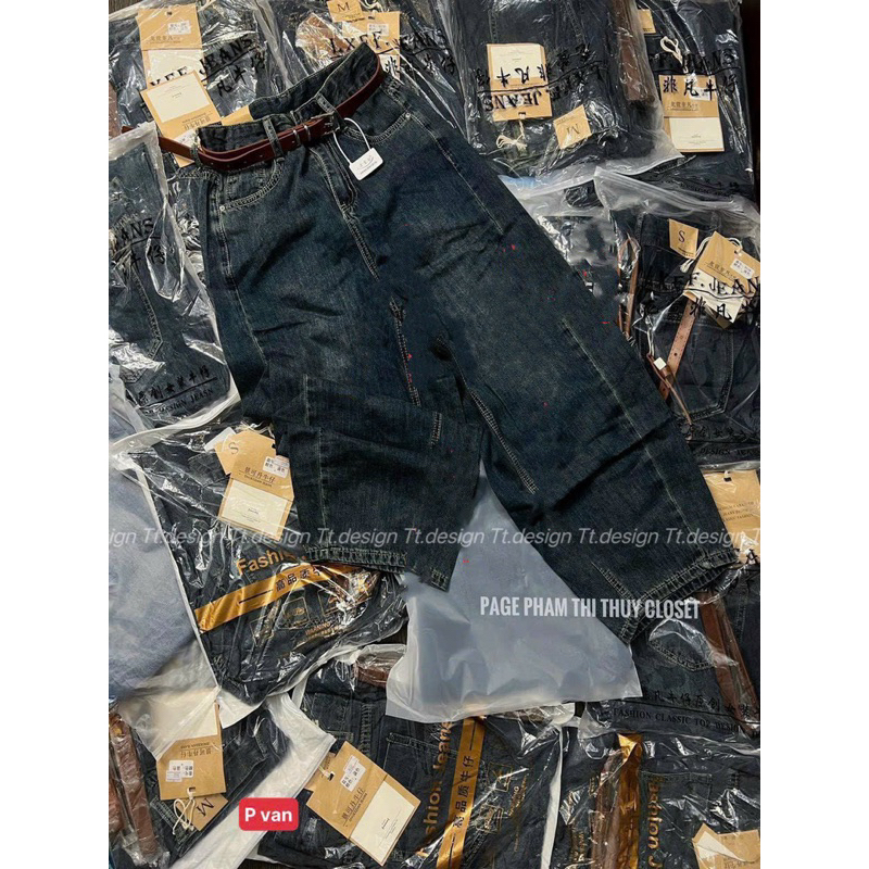 Quần jeans giấy dáng bom hàng QC