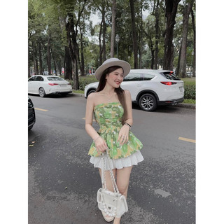 ÁO ỐNG HOA LÁ CÚP NGỰC CÓ MÚT