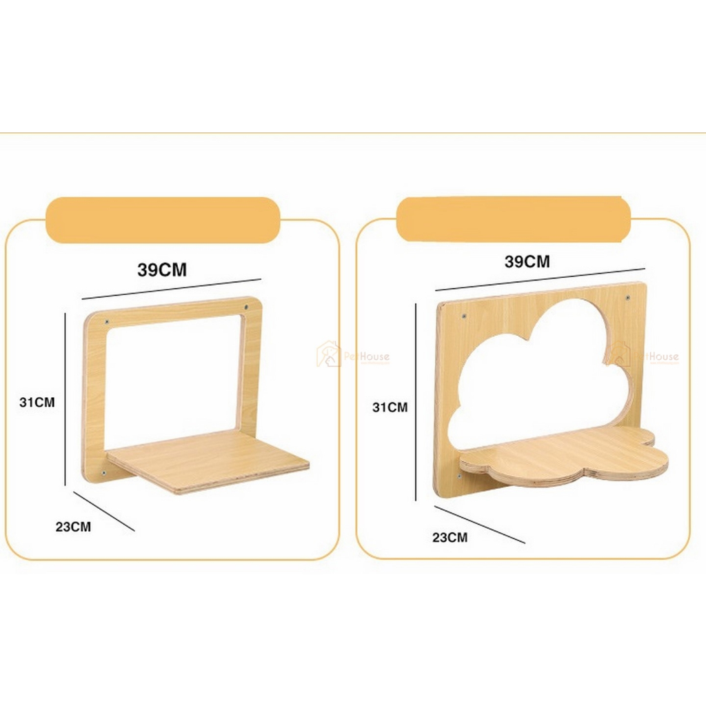 Combo 5 món khu vui chơi cho mèo có cào móng chất liệu plywood phủ melamin chống xước