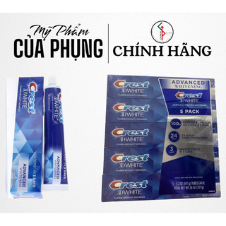 Kem đánh răng crest 3d white advanced whitening 147g