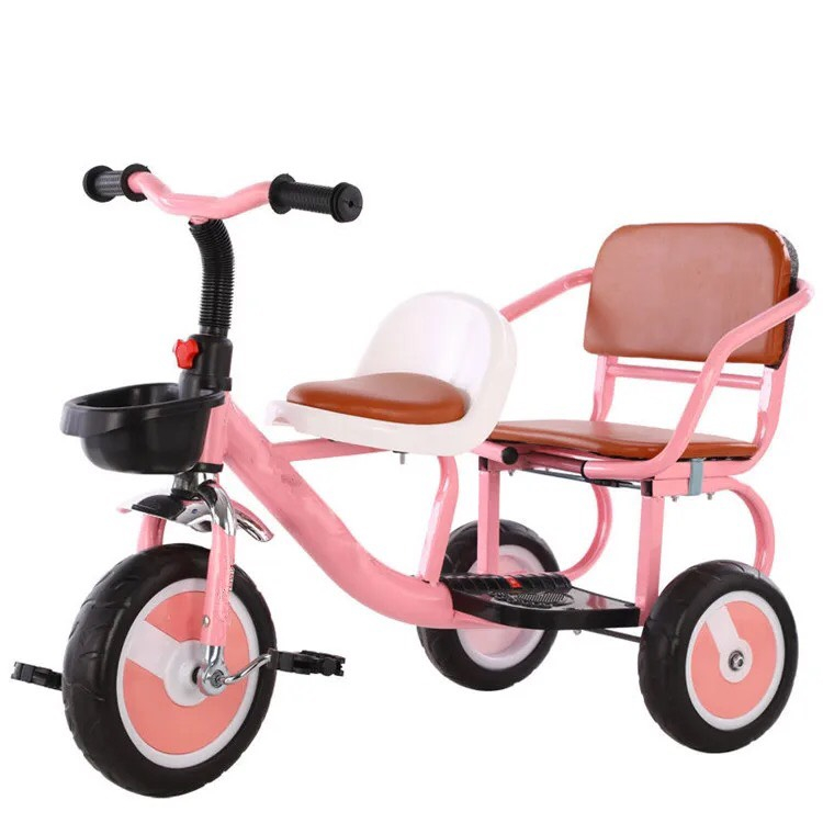 Xe đạp xích lô 2 ghế ngồi cho bé 2-6 tuổi _ 4 màu siêu xinh