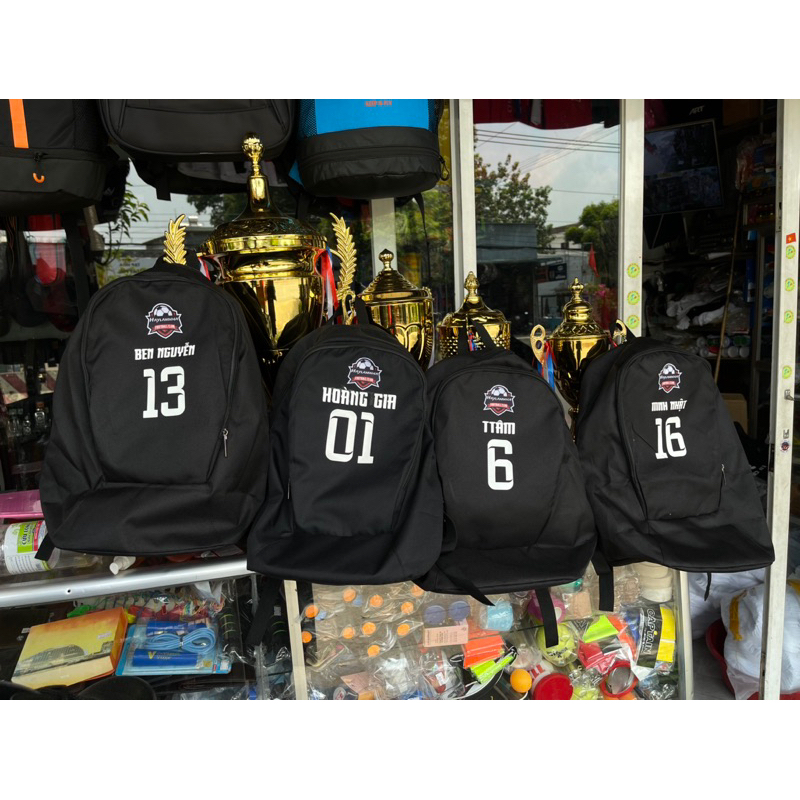 Balo in tên số logo theo yêu cầu