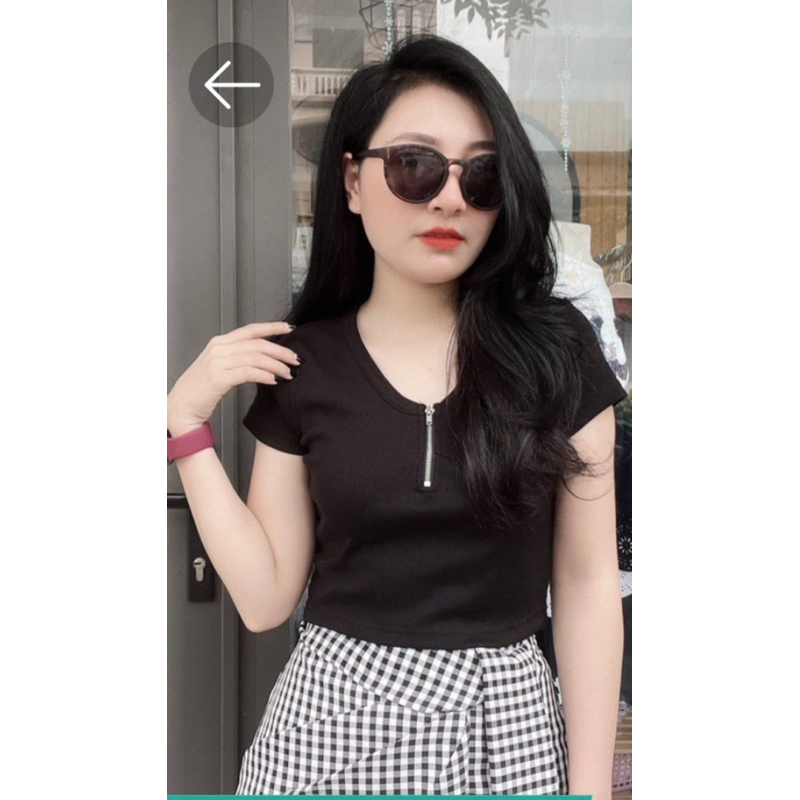 Áo Croptop thun tăm