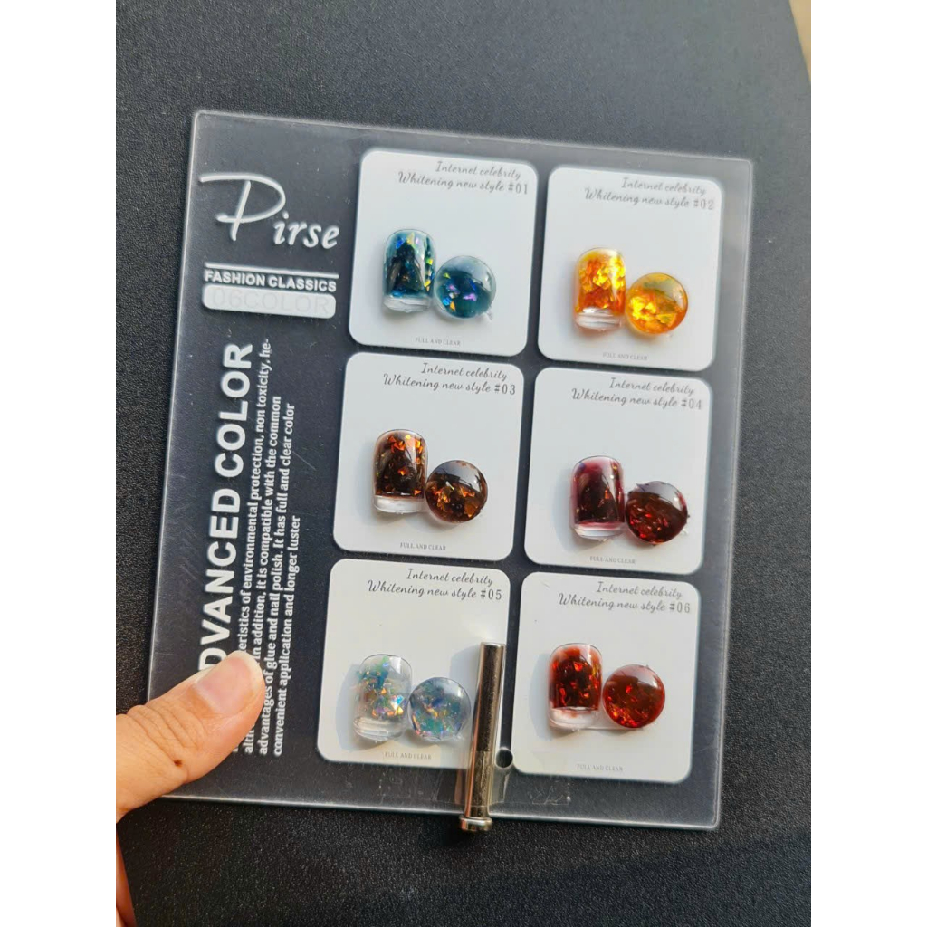 Set 6 Màu Gel Hổ Phách Huaxi , Tặng Kèm Bảng Màu