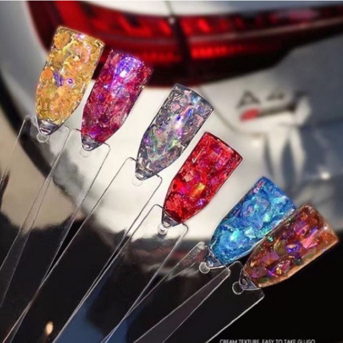 Set 6 Màu Gel Hổ Phách Huaxi , Tặng Kèm Bảng Màu