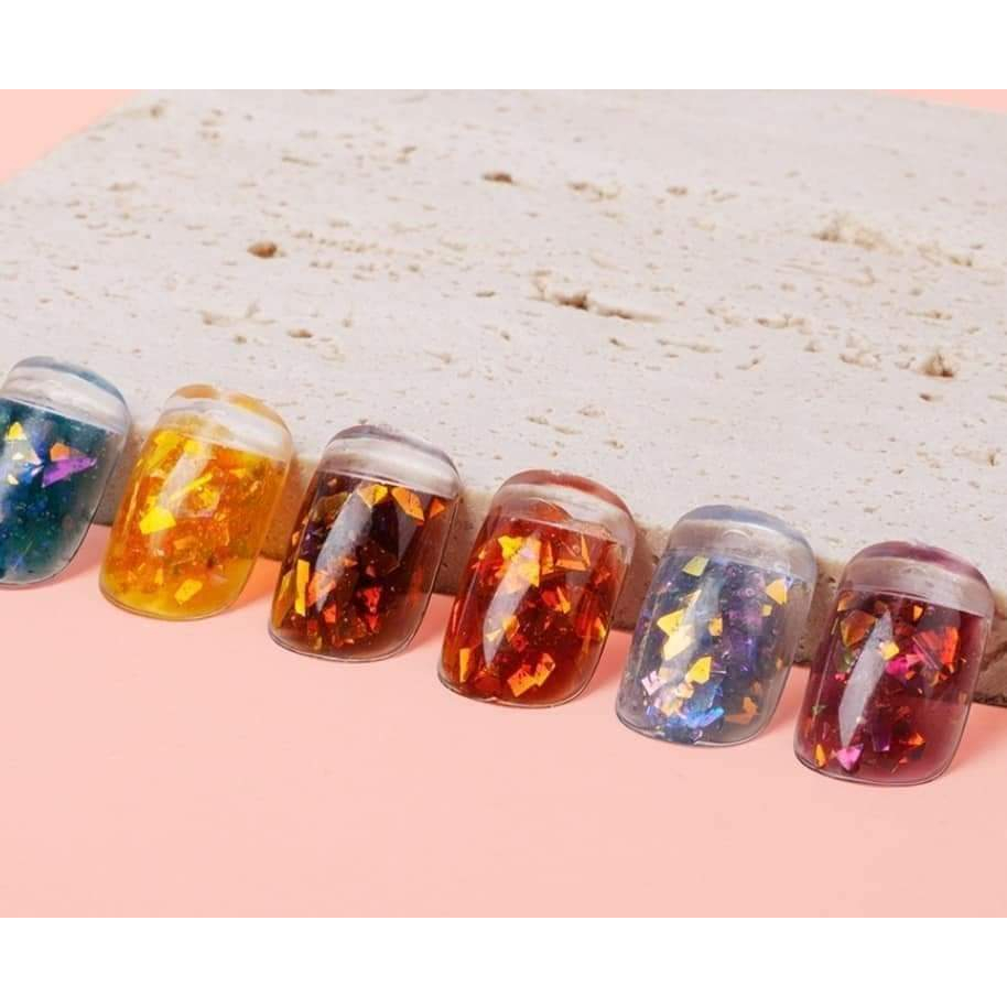 Set 6 Màu Gel Hổ Phách Huaxi , Tặng Kèm Bảng Màu