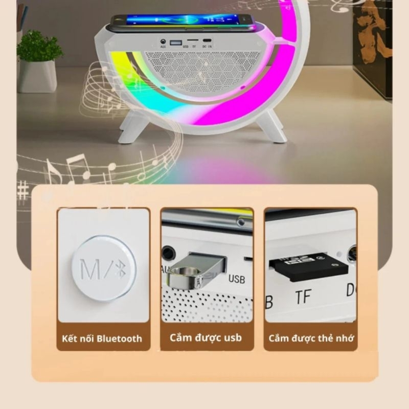 (HỎA TỐC)LOA BLUETOOTH CHỮ G ĐA CHỨC NĂNG KIẺM SẠC KO DÂY