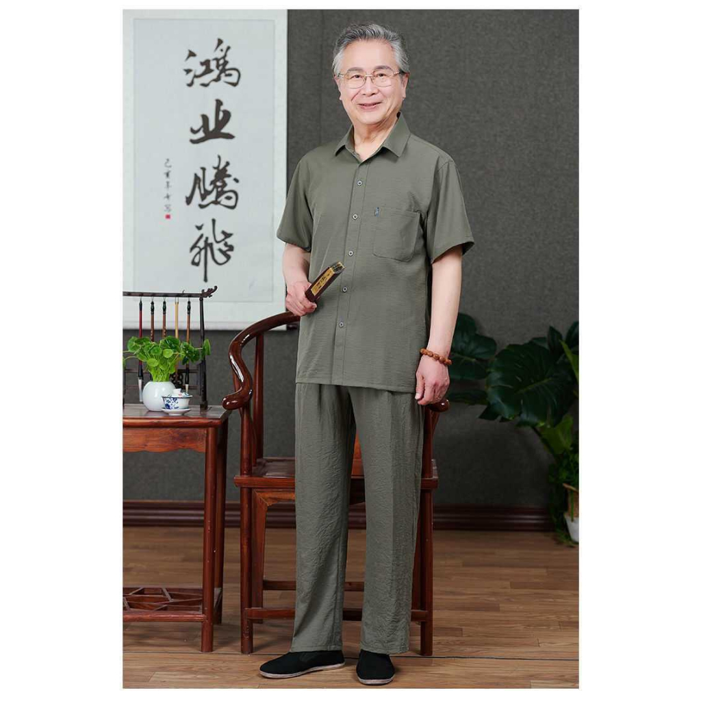 Bộ quần áo nam trung niên mặc mùa hè