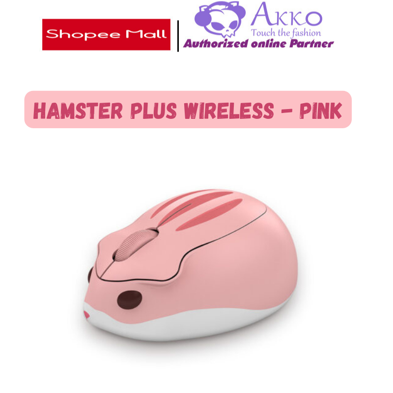 Chuột máy tính AKKO Momo Hamster Plus Wireless - pink
