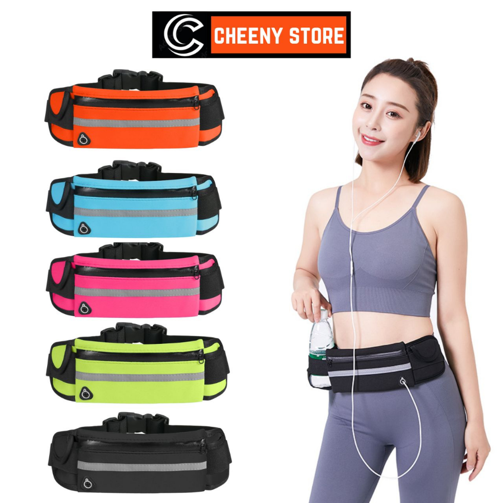 Túi Đeo Bụng Đeo Hông Chạy Bộ Nam Nữ Chống Nước Cao Cấp, Đai Chạy Bộ Để Điện Thoại có lỗ tai nghe tiện dụng