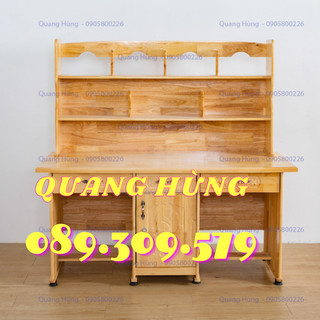 Bàn học sinh gỗ thông - bàn đôi màu vàng giá rẻ cho bé