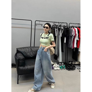 ( Ảnh thật ) 9016 Áo ôm croptop log off