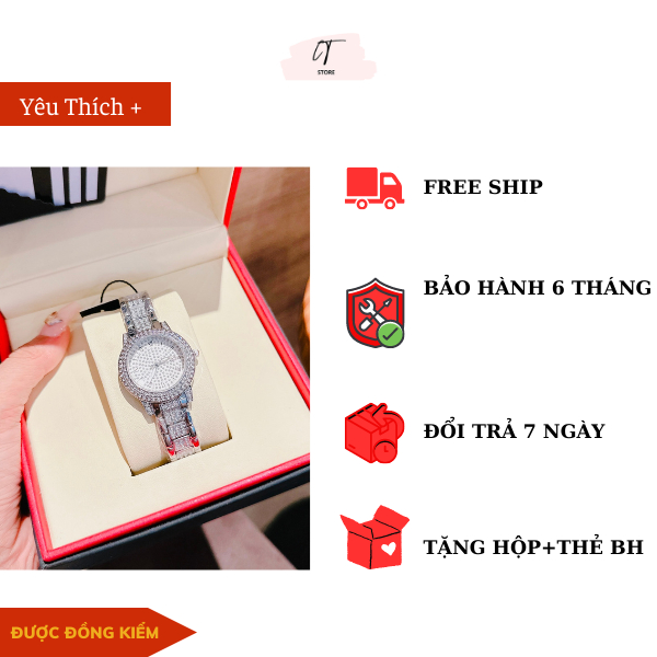 Đồng hồ Nữ CHOPARD cao cấp - dây thép đặc