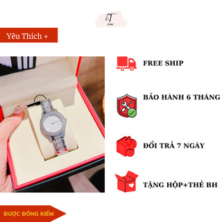 Đồng hồ nữ chopard cao cấp - dây thép đặc