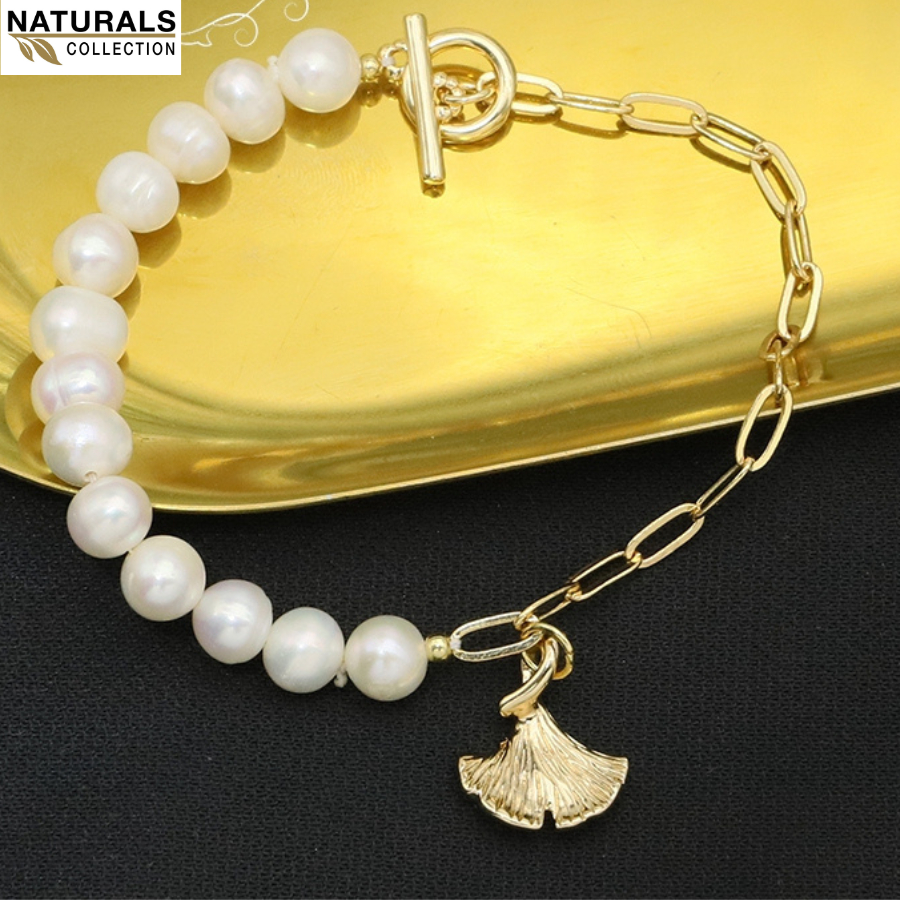 Vòng tay trang sức cao cấp mạ vàng 18K Naturals Collection thiết kế trẻ trung, tinh tế - Handmade Chuẩn xuất khẩu M104