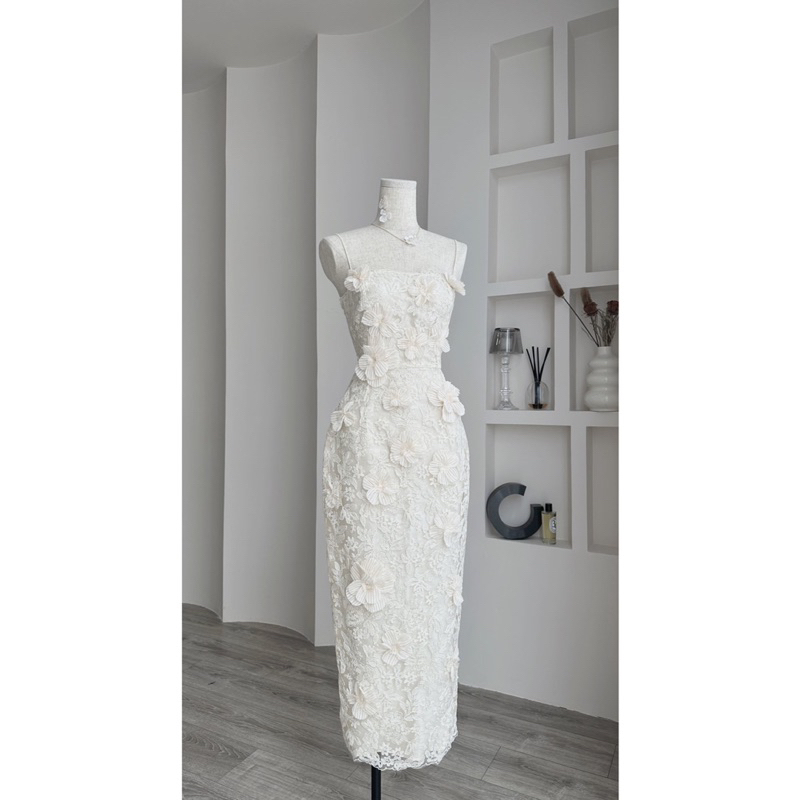 [RÁCH STORE] Đầm Dài - 232 - 2 Dây - Ren - Đính Hoa