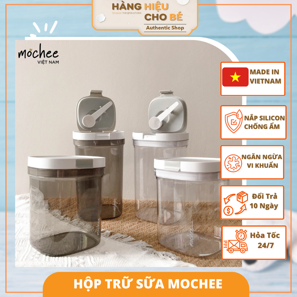 Hộp đựng sữa bột  Mochee hộp trữ sữa bột chống ẩm cao cấp tránh hút ẩm từ không khí cản được tia cực tím an toàn vệ sinh