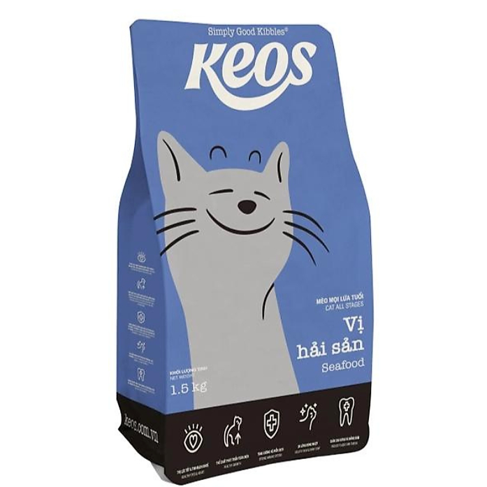 Thức Ăn Hạt Cho Mèo Mọi Lứa Tuổi Keos