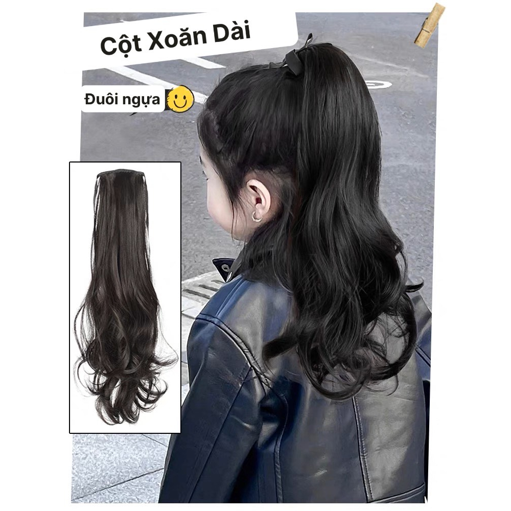 Tóc Giả Cột Nơ Xoăn Dài Tự Nhiên Cho Bé Gái MyBaby