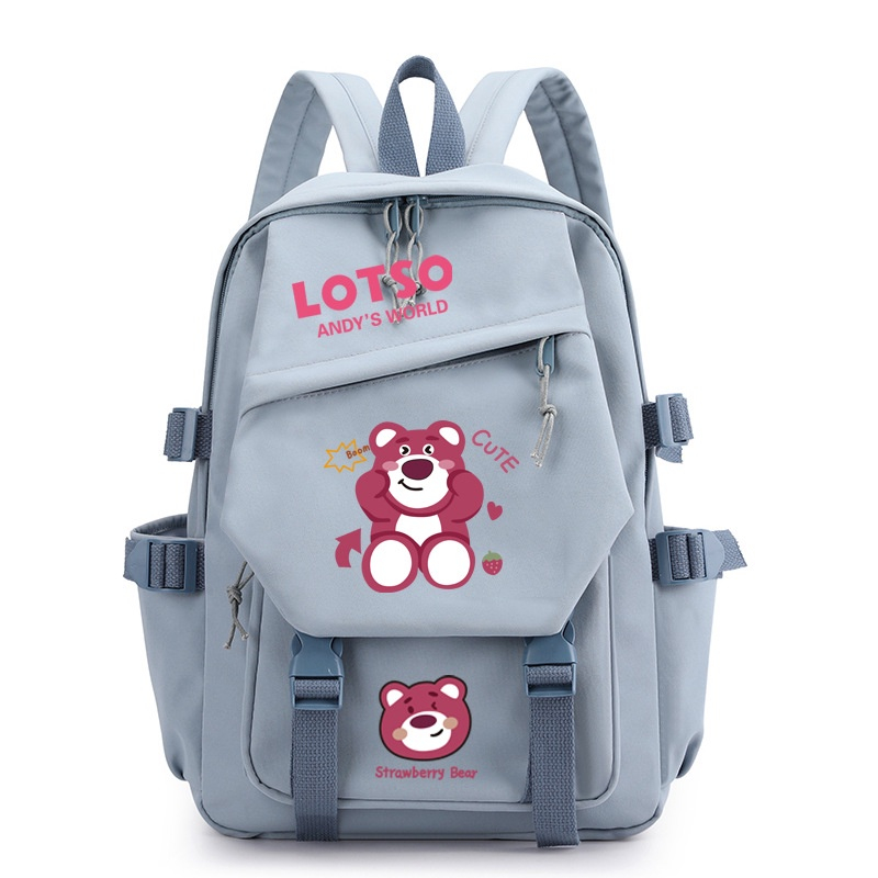 BALO gấu dâu Lotso Balo Cỡ Lớn Chống Thấm Nước Thoáng Khí In Hoạt Hình Toy Story Lotso Thời Trang Unisex Cá Tính 11