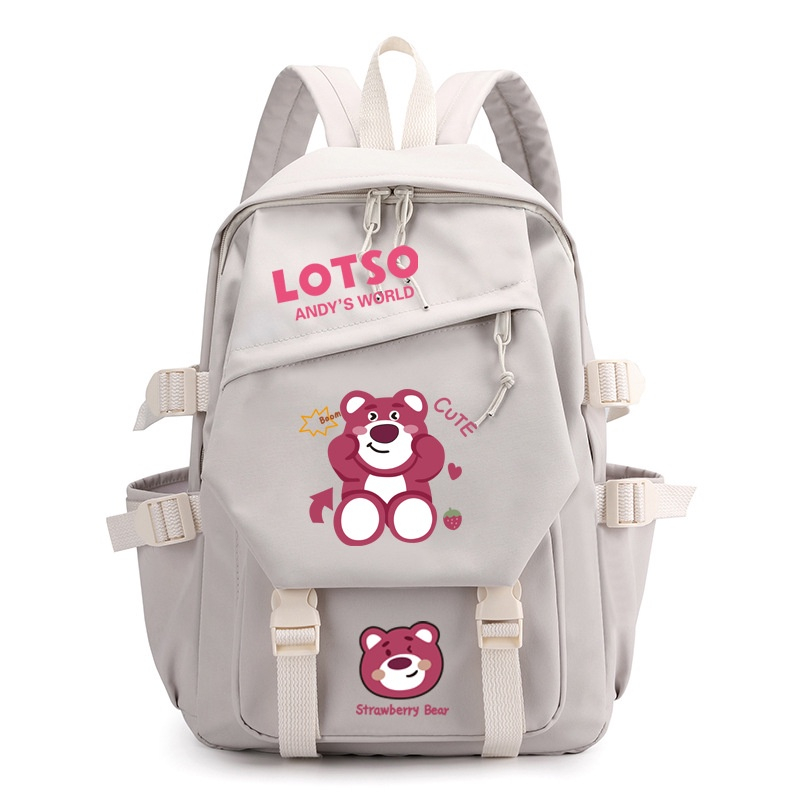 BALO gấu dâu Lotso Balo Cỡ Lớn Chống Thấm Nước Thoáng Khí In Hoạt Hình Toy Story Lotso Thời Trang Unisex Cá Tính 11