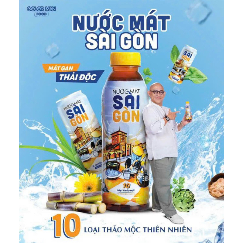 Lốc 6 lon/chai nước mát Sài Gòn - Nước mát healthy Color Man