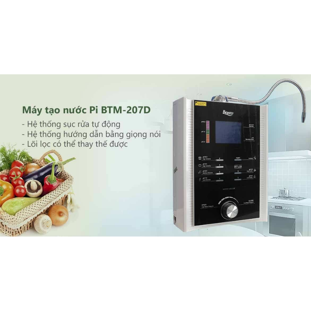 Máy tạo nước ion kiềm PI BIONTECH công nghệ hàn quốc - BTM-207D