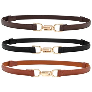 Đai váy bản nhỏ 1.4cm Thắt lưng váy da mặt vàng dễ phối đồ Hàn Quốc