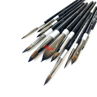 Full size cọ vẽ màu nước lông sóc đầu lưỡi mèo filbert sunway basic b207