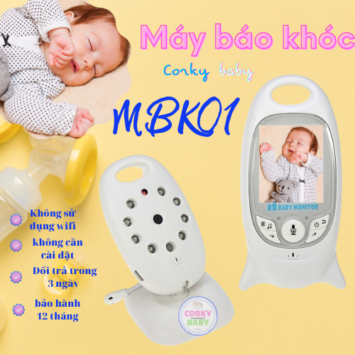 Máy báo khóc Baby Monitor không wifi  camera giám sát bé yêu siêu bền gọn dễ sử dụng mbk01