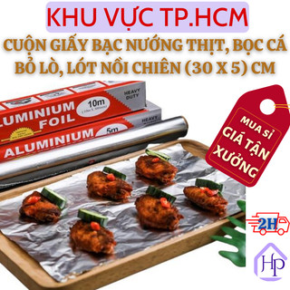 Cuộn giấy bạc bọc thực phẩm cao cấp Aluminium Foil, kích thước , giấy bạc nướng thịt, giữ nhiệt thức ăn