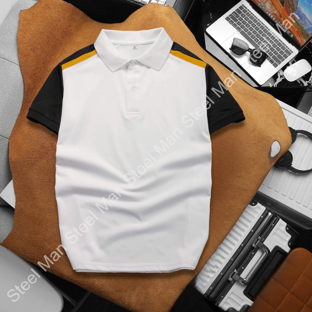 Áo thun Polo nam thời trang tay ngắn STEELMAN chất liệu vải cá sấu thoáng mát dày dặn thiết kế trẻ trung dễ phối đồ