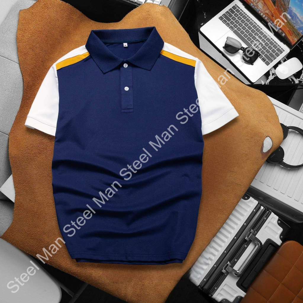 Áo thun Polo nam thời trang tay ngắn STEELMAN chất liệu vải cá sấu thoáng mát dày dặn thiết kế trẻ trung dễ phối đồ