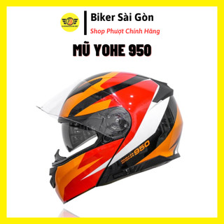 Nón Bảo Hiểm Fullface Yohe 950 Lật Hàm Camo Đỏ Bóng - Biker Sài Gòn