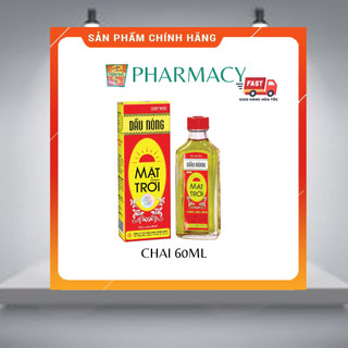 [Chính hãng]Dầu nóng MẶT TRỜI OPC chai 60 ml- xoa bóp nhức mỏi, tê thấp, đau lưng, cảm mạo
