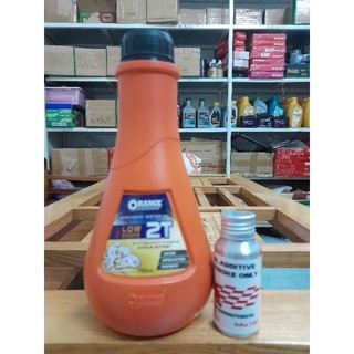 Nhớt thơm pha xăng kem phụ gia cho xe 2T cam Orange 700ml sản xuất tại Indosia