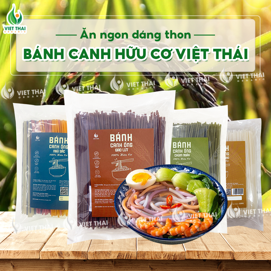 Bánh Canh Gạo Lứt 100% Hữu Cơ Giảm Cân Ăn Kiêng Thực Dưỡng Eat Clean Siêu Ngon Việt Thái Organic