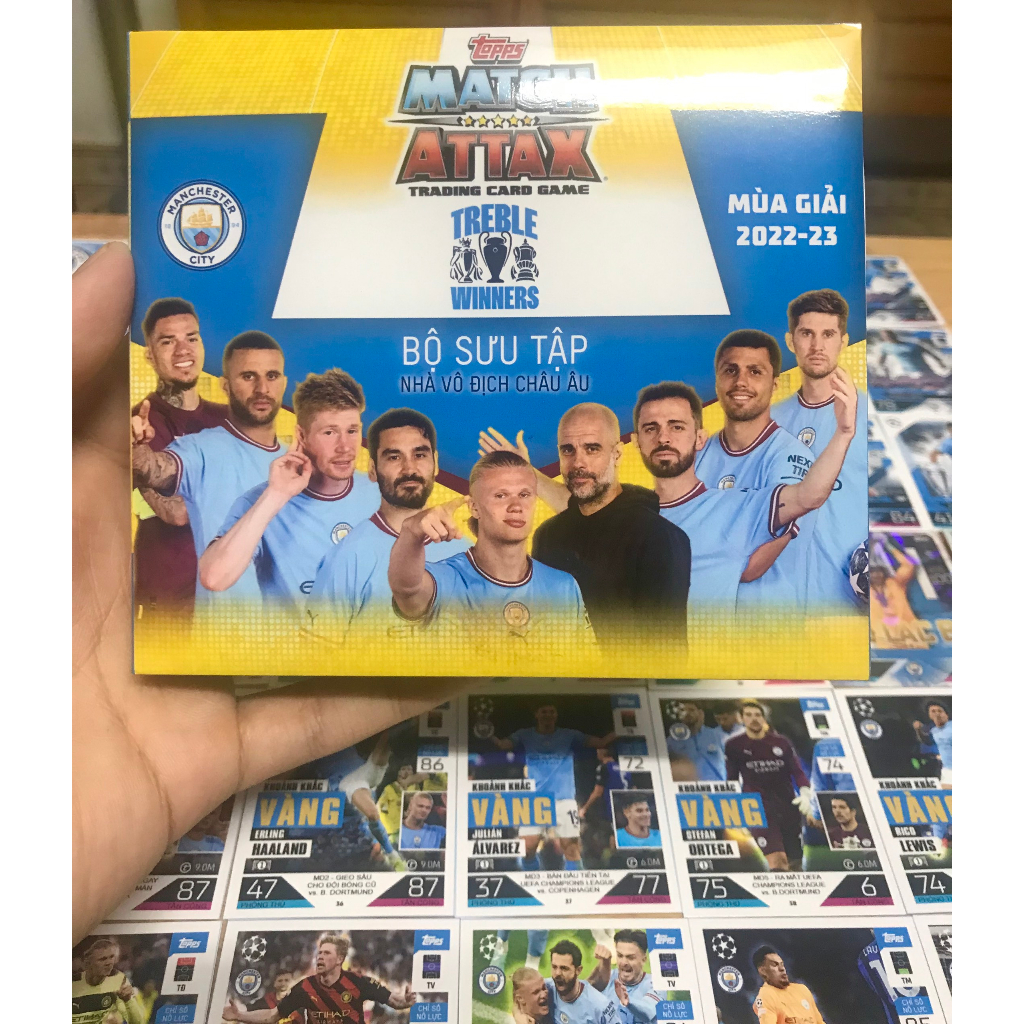 Album thẻ Nhà Vô Địch Châu Âu Manchester City FC 2023 Cú ăn ba lịch sử
