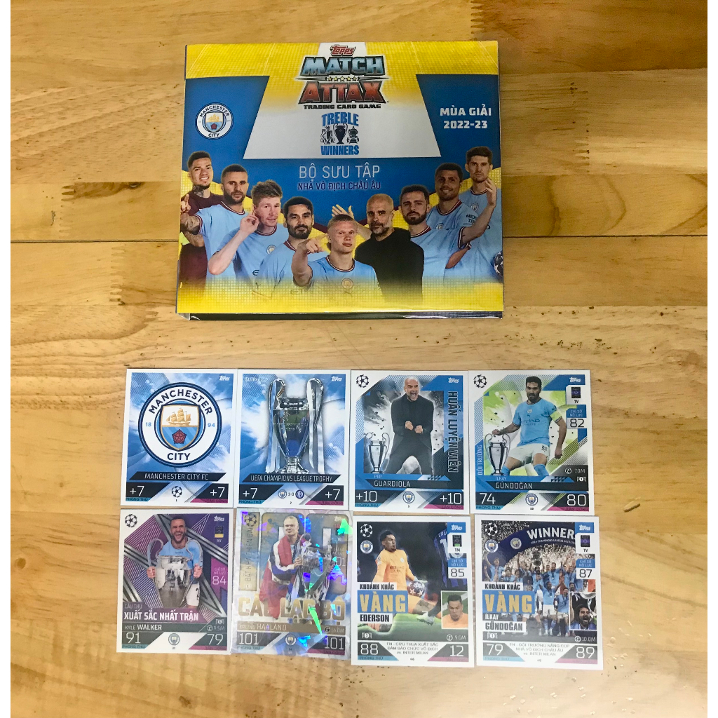 Album thẻ Nhà Vô Địch Châu Âu Manchester City FC 2023 Cú ăn ba lịch sử
