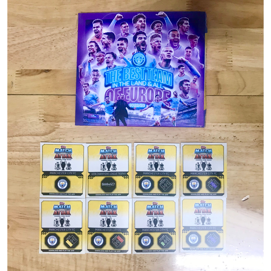 Album thẻ Nhà Vô Địch Châu Âu Manchester City FC 2023 Cú ăn ba lịch sử
