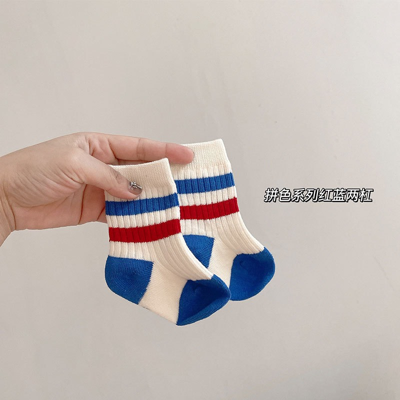 Tất vớ cho bé trai bé gái, Set 5 tất cao cổ nhiều màu đáng yêu chất mềm mịn đủ size cho bé từ 0-8 tuổi T5M