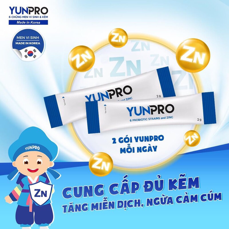 Men Vi Sinh YUNPRO Bổ Sung Lợi Khuẩn Giúp Tăng Cường Hệ Vi Sinh Đường Ruột, Giảm Rối Loạn Tiêu Hóa