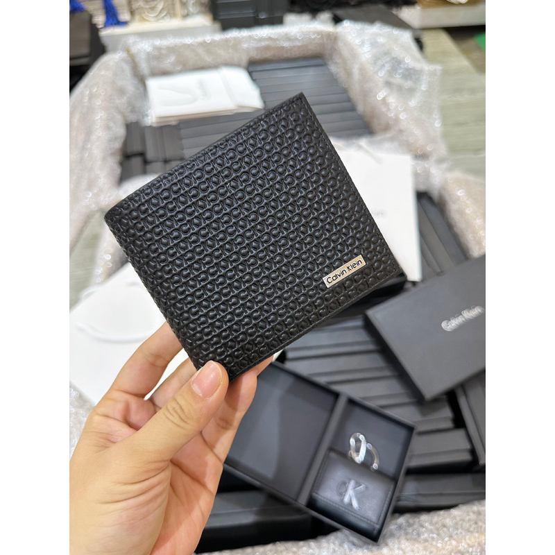 Set ví + ví đựng airpod Calvin Klein Fullbox túi giấy hãng