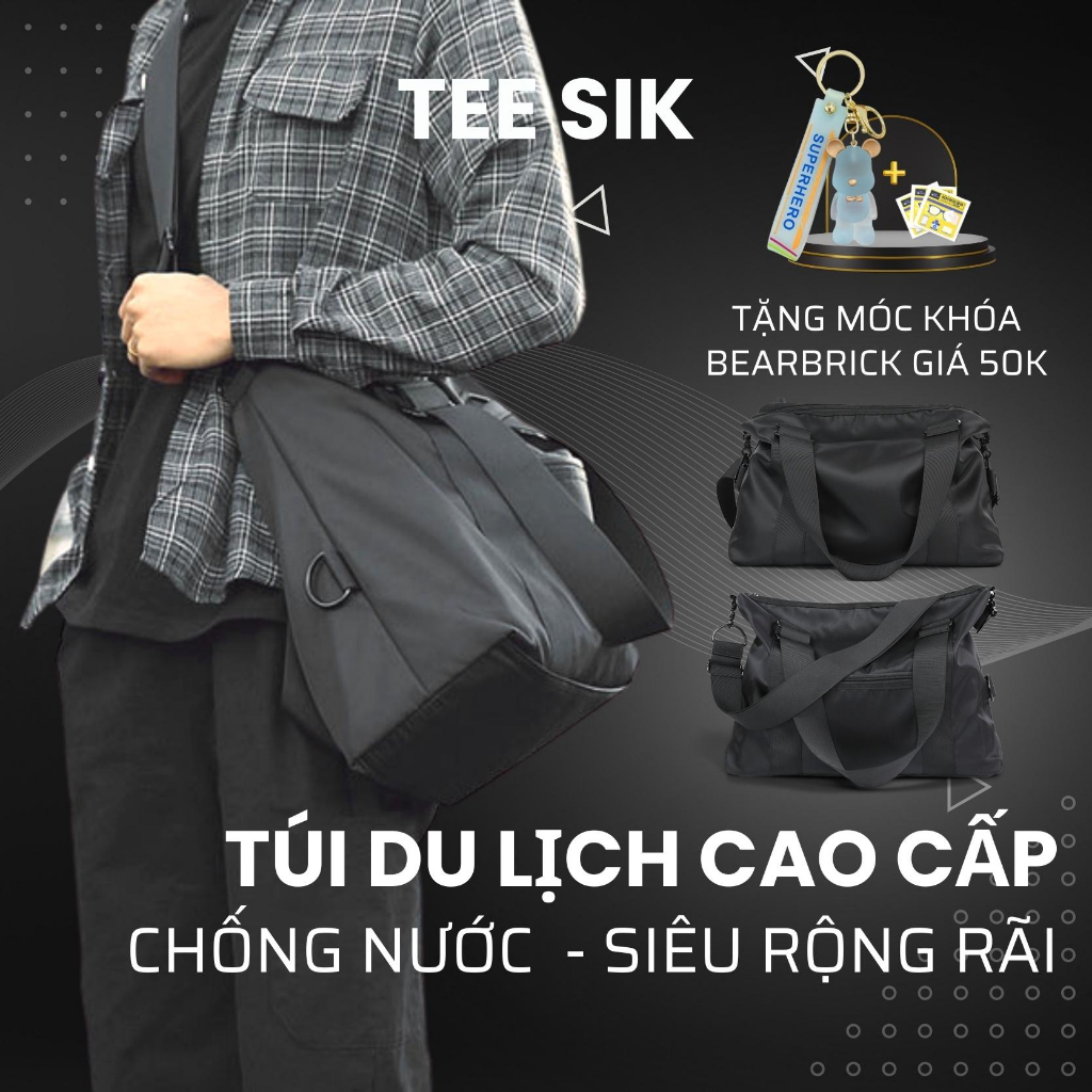 Túi du lịch TEE SIK túi xách du lịch cỡ lớn chống nước nhiều ngăn rộng rãi đựng vừa laptop quần áo TS49