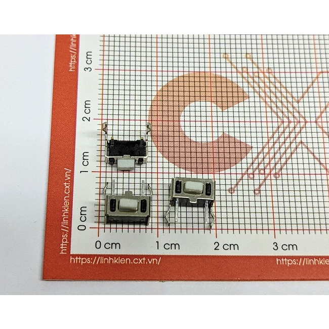 Nút nhấn 4 chân ngang 3x6mm H=4.3mm, 5mm