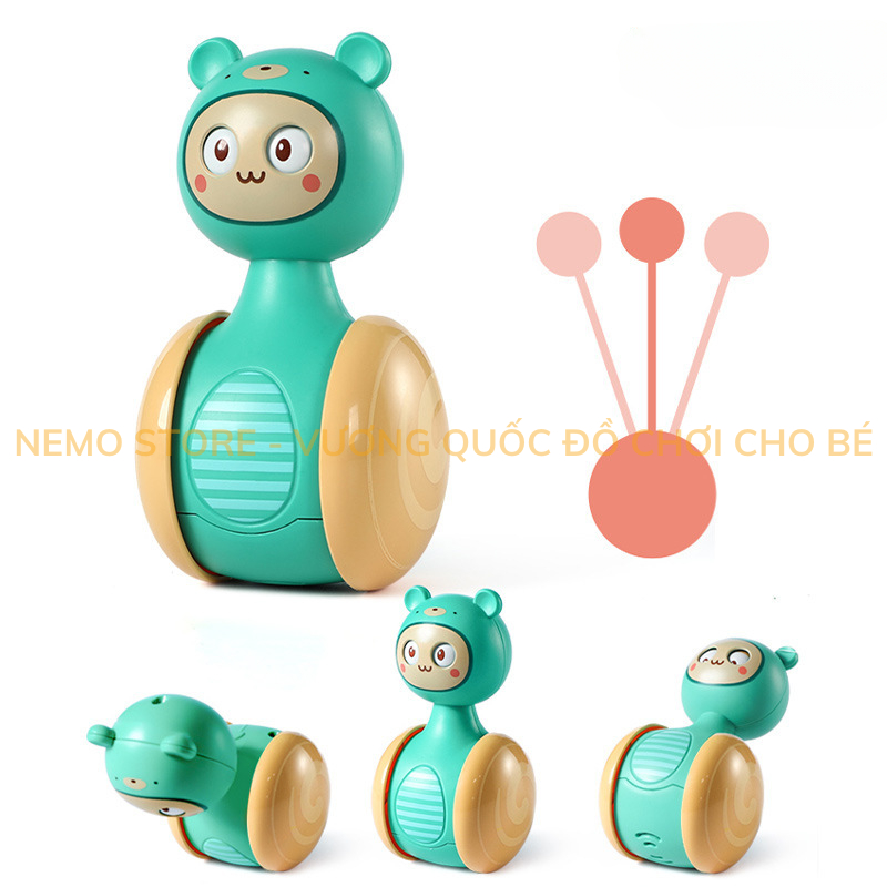 Lật đật biết chớp mắt, trượt nhanh bằng nhựa ABS an toàn, đồ chơi cho bé